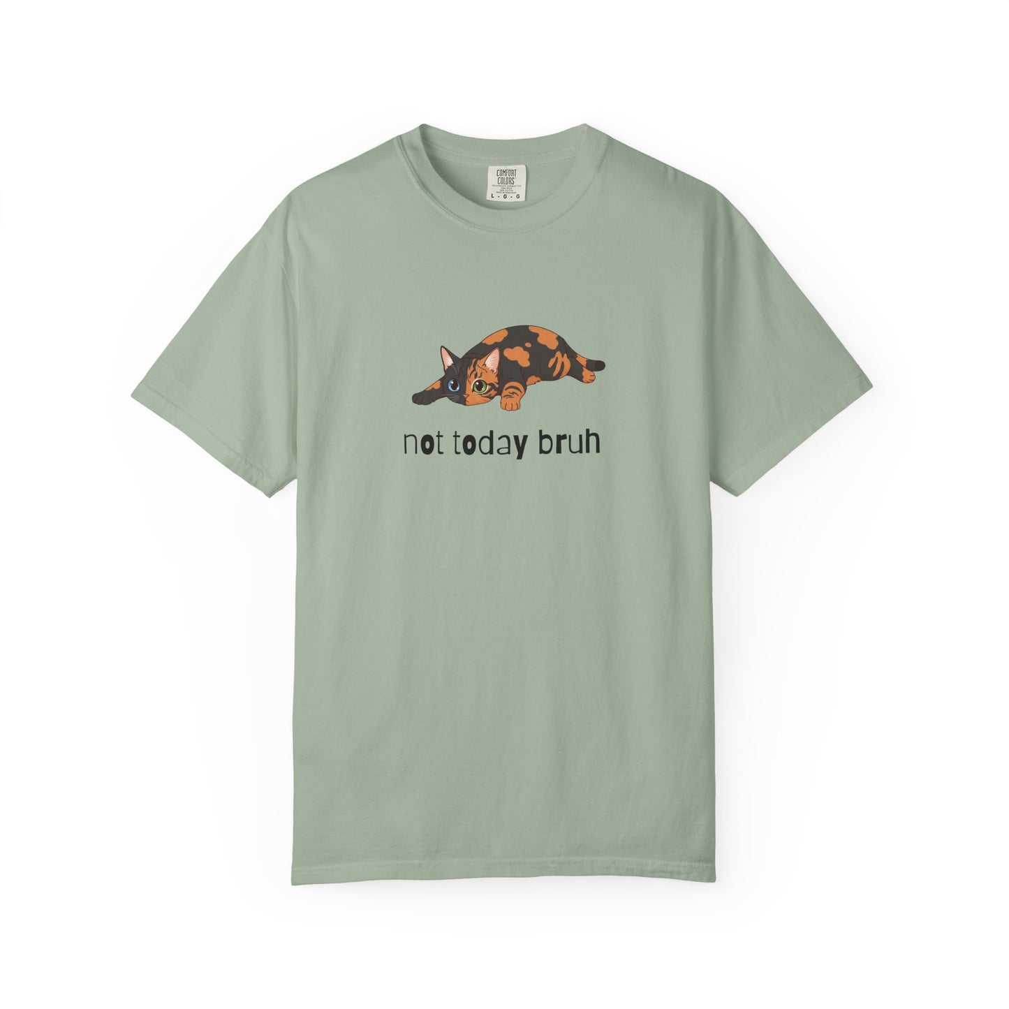 Short hair chimera cat Not Today Bruh T-Shirt