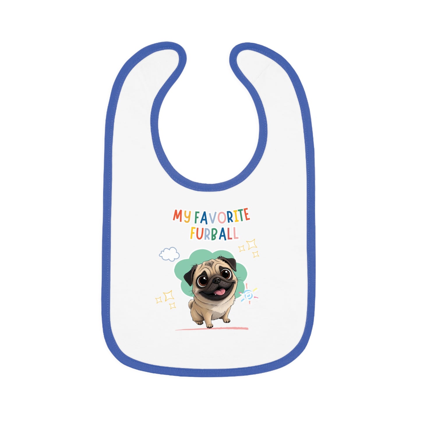 Pug Favorite Furball Baby Bib