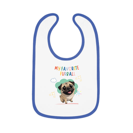 Pug Favorite Furball Baby Bib