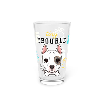 Staffy Tiny Trouble Pint Glass