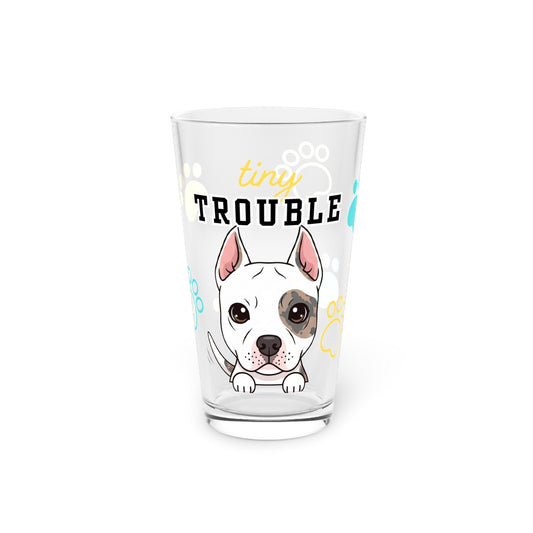 Staffy Tiny Trouble Pint Glass