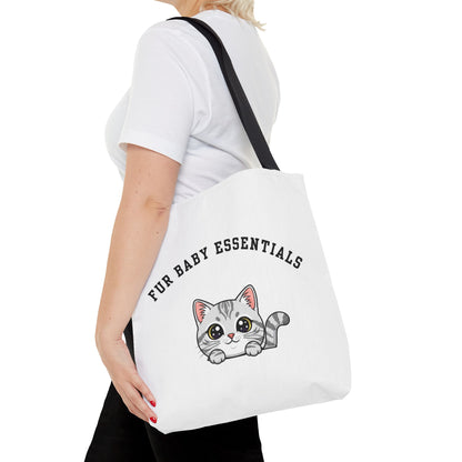 Short hair silver tabby cat FurBaby Tote Bag
