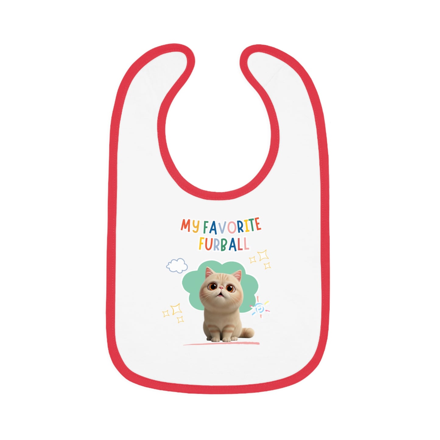 Exotic Shorthair Favorite Furball Baby Bib