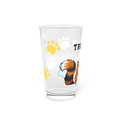 Long hair chimera cat Tiny Trouble Pint Glass