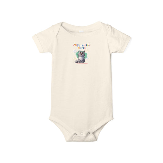 Long hair silver tabby cat Favorite Furball Onesie