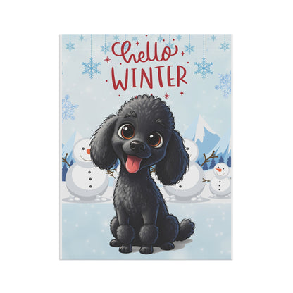 Poodle Hello Winter Garden Banner