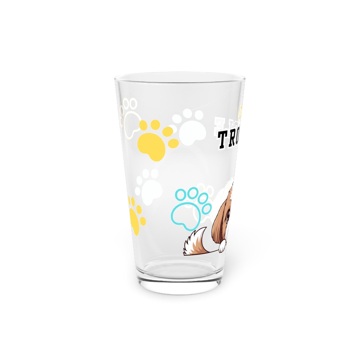 Shih Tzu Tiny Trouble Pint Glass