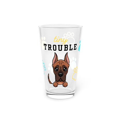 Great Dane Tiny Trouble Pint Glass
