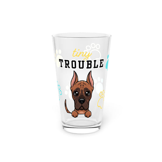 Great Dane Tiny Trouble Pint Glass