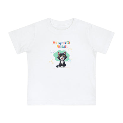 Short hair tuxedo cat Favorite Furball Baby Tee