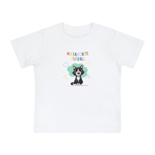 Short hair tuxedo cat Favorite Furball Baby Tee