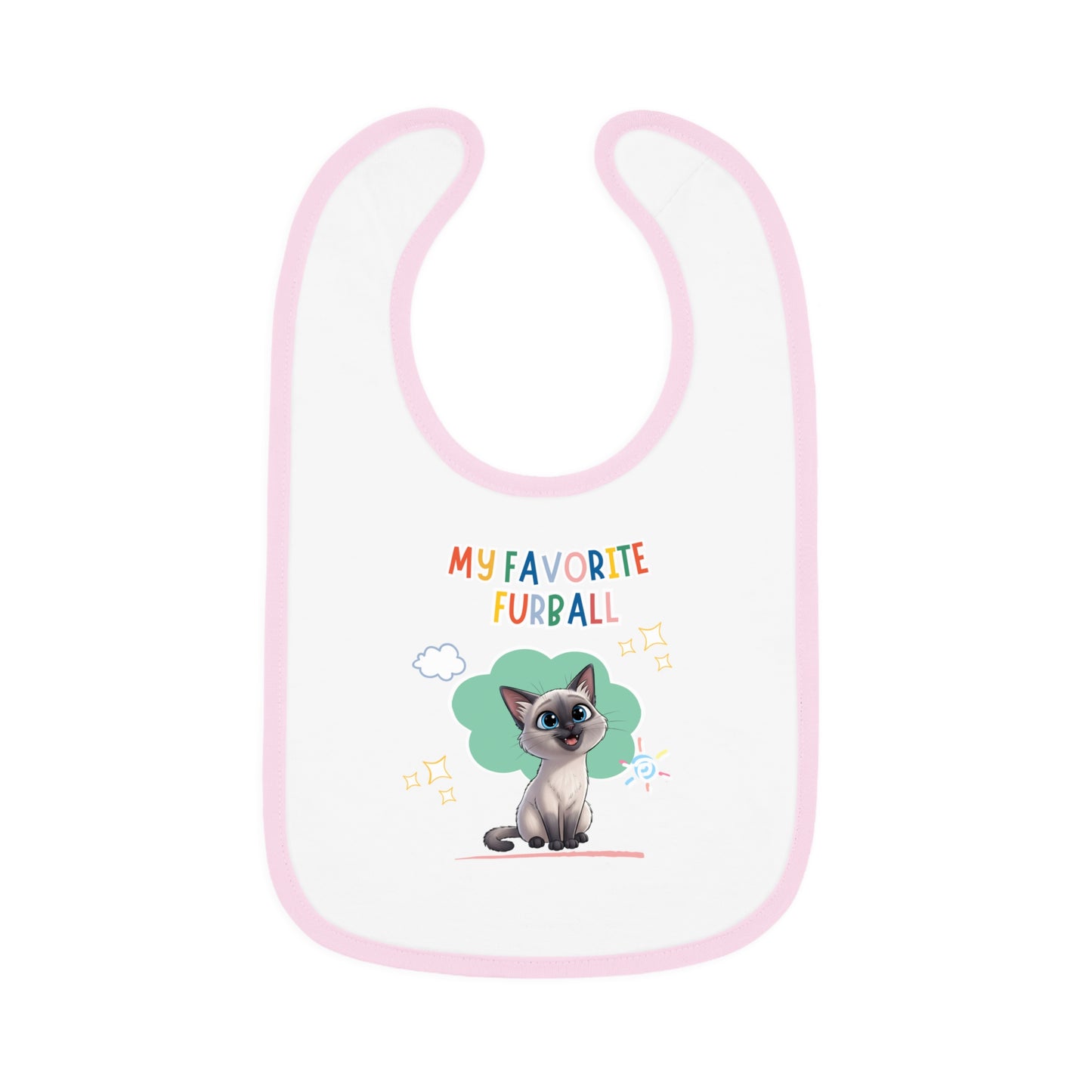 Siamese Cat Favorite Furball Baby Bib