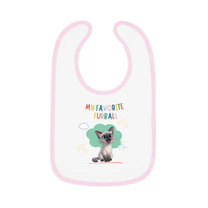 Siamese Cat Favorite Furball Baby Bib