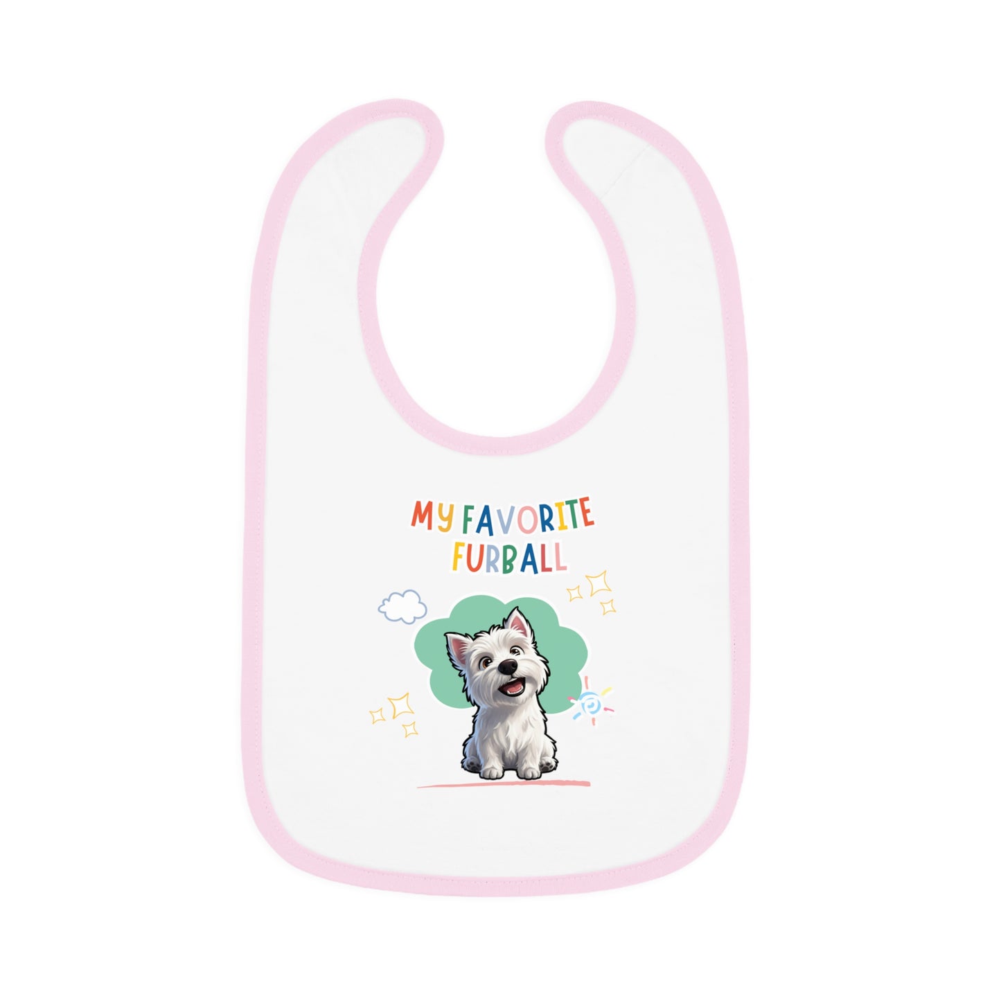 Westie Favorite Furball Baby Bib