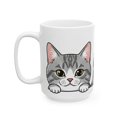 Cat Peek-a-Boo Mug | Best Cat Daddy Gift