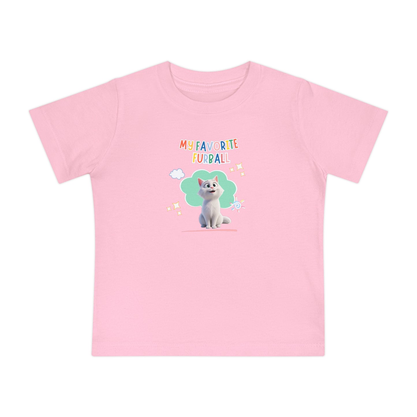Short hair white cat Favorite Furball Baby Tee