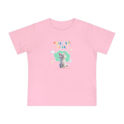 Short hair white cat Favorite Furball Baby Tee