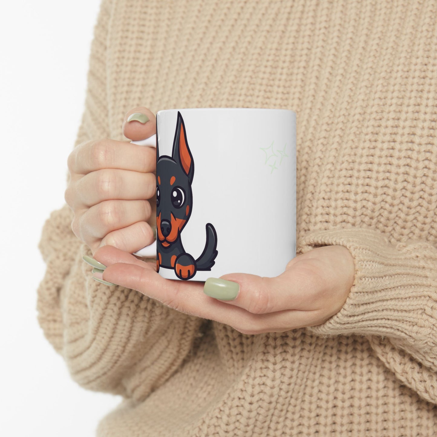 Doberman Peek-a-Boo Mug | Best Doberman Mama Gift