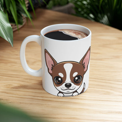 Chihuahua Peek-a-Boo Mug | Best Chihuahua Daddy Gift