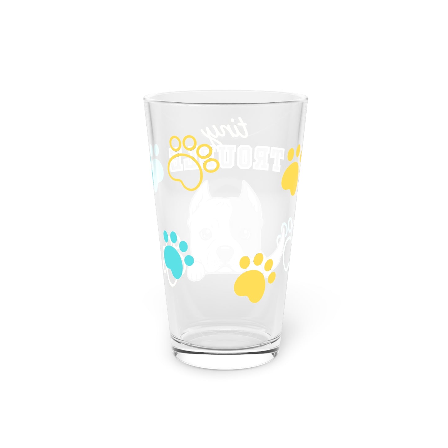Pitbull Tiny Trouble Pint Glass