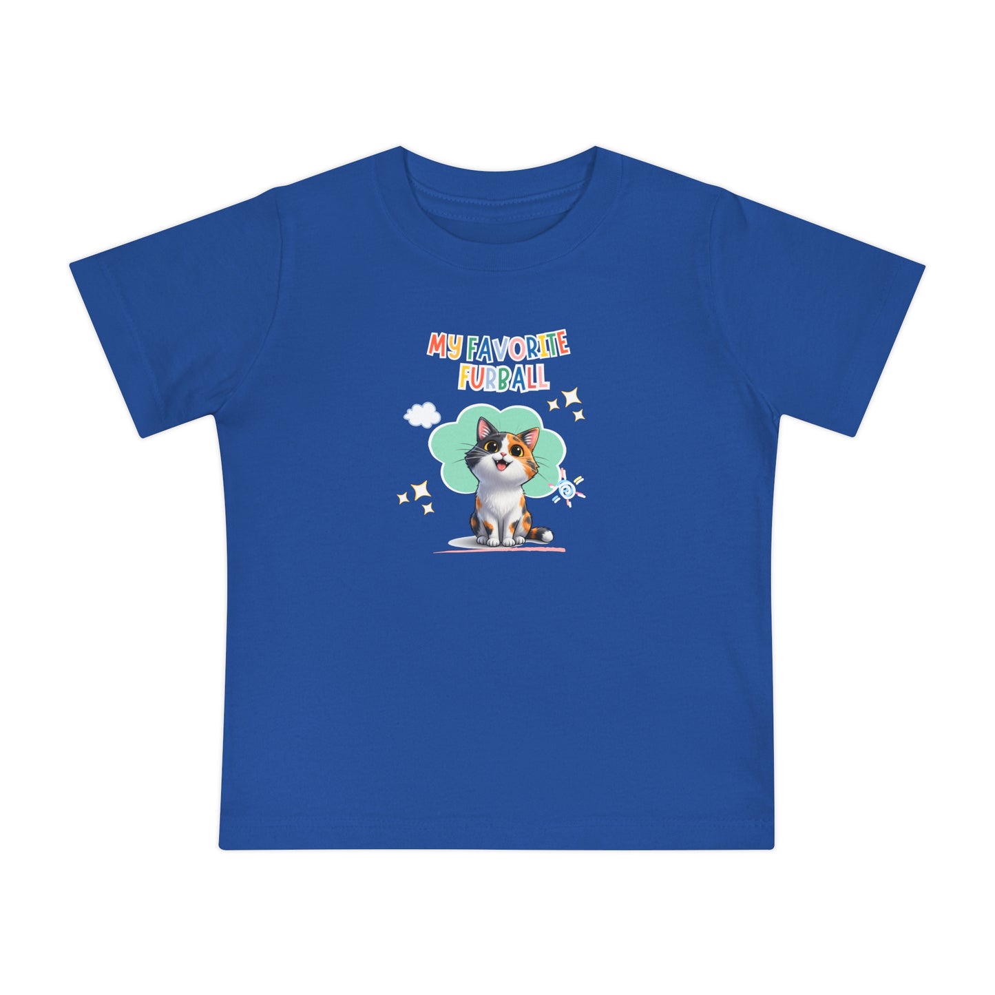 Short hair calico cat Favorite Furball Baby Tee