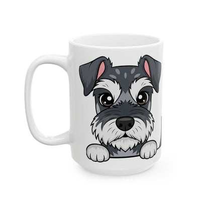 Mini Schnauzer Peek-a-Boo Mug | Best Schnauzer Mama Gift