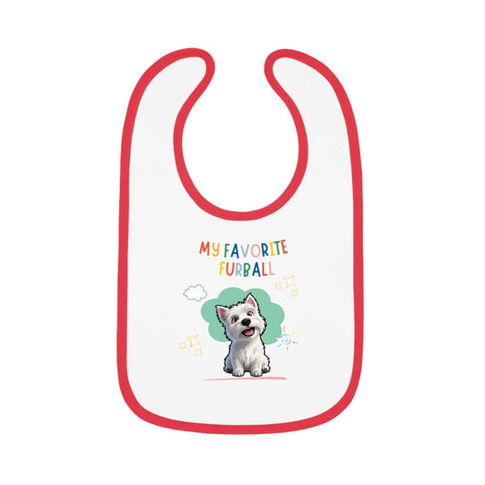 Westie Favorite Furball Baby Bib