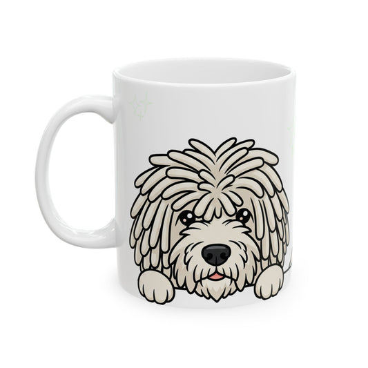 Komondor Peek-a-Boo Mug | Best Komondor Daddy Gift
