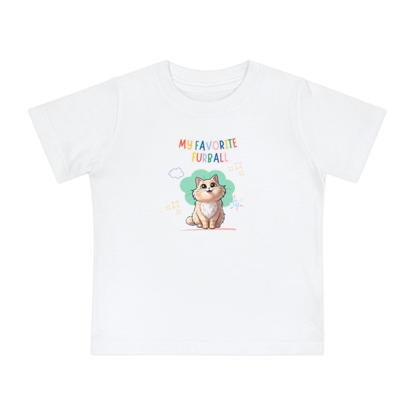 Long hair Cream Cat Favorite Furball Baby Tee