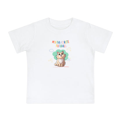 Long hair Cream Cat Favorite Furball Baby Tee