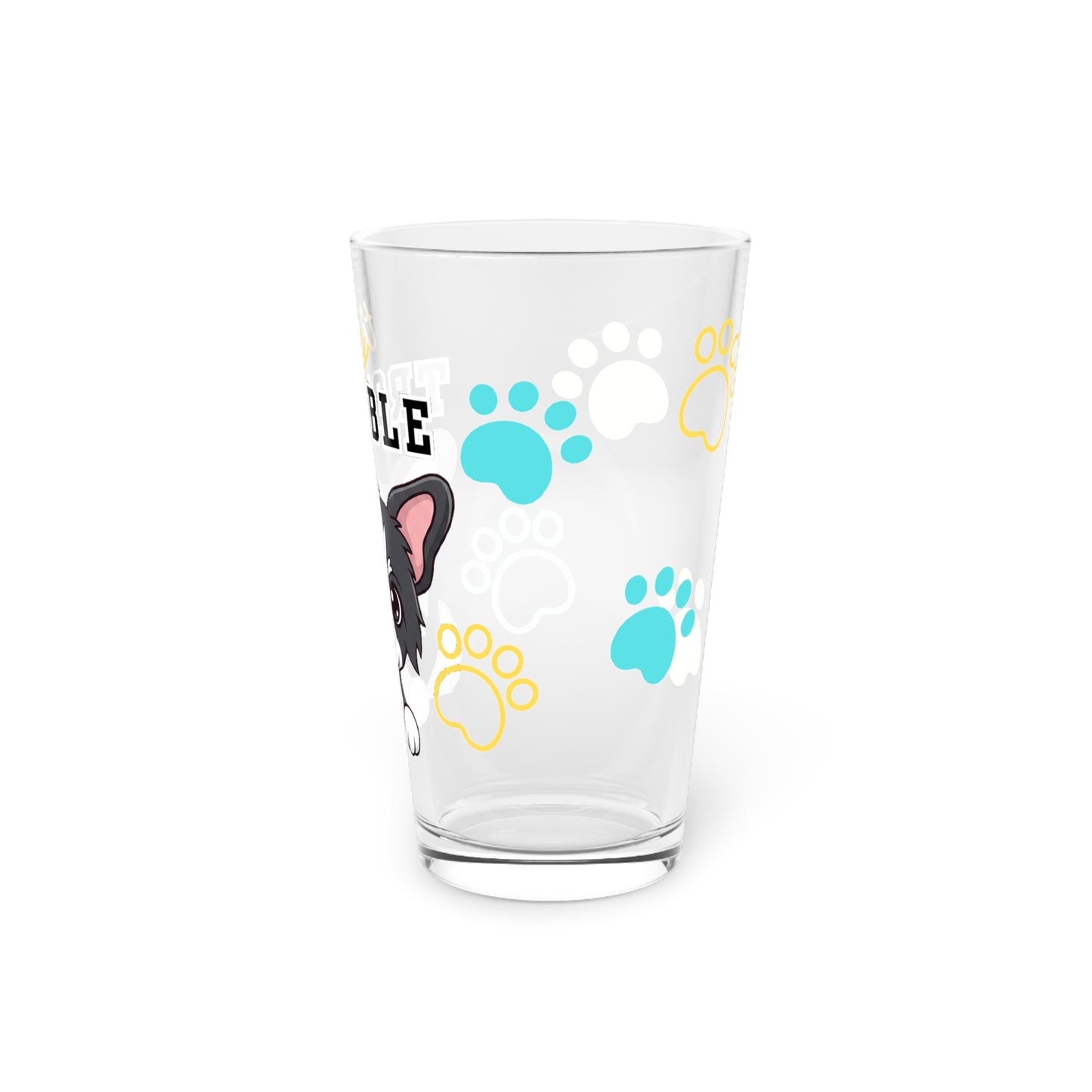 Chinese Crested Tiny Trouble Pint Glass