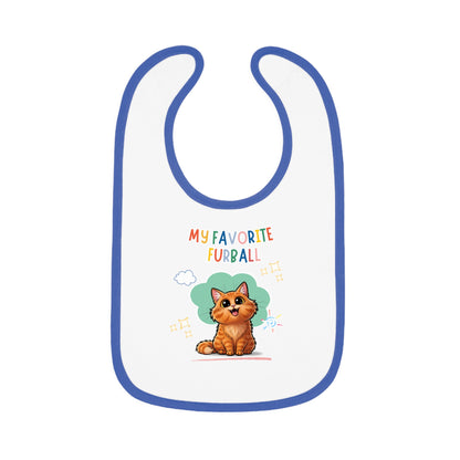 Long hair Orange Cat Favorite Furball Baby Bib