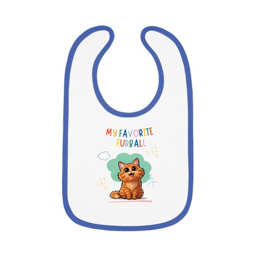 Long hair Orange Cat Favorite Furball Baby Bib