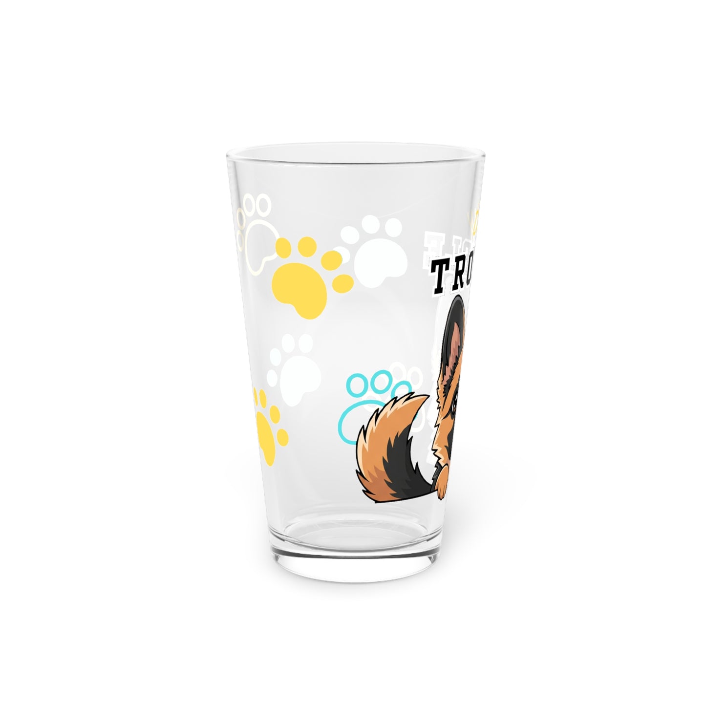 German Shepherd Tiny Trouble Pint Glass