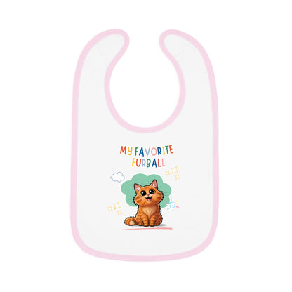 Long hair Orange Cat Favorite Furball Baby Bib