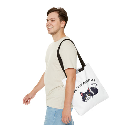 Long hair tuxedo cat FurBaby Tote Bag