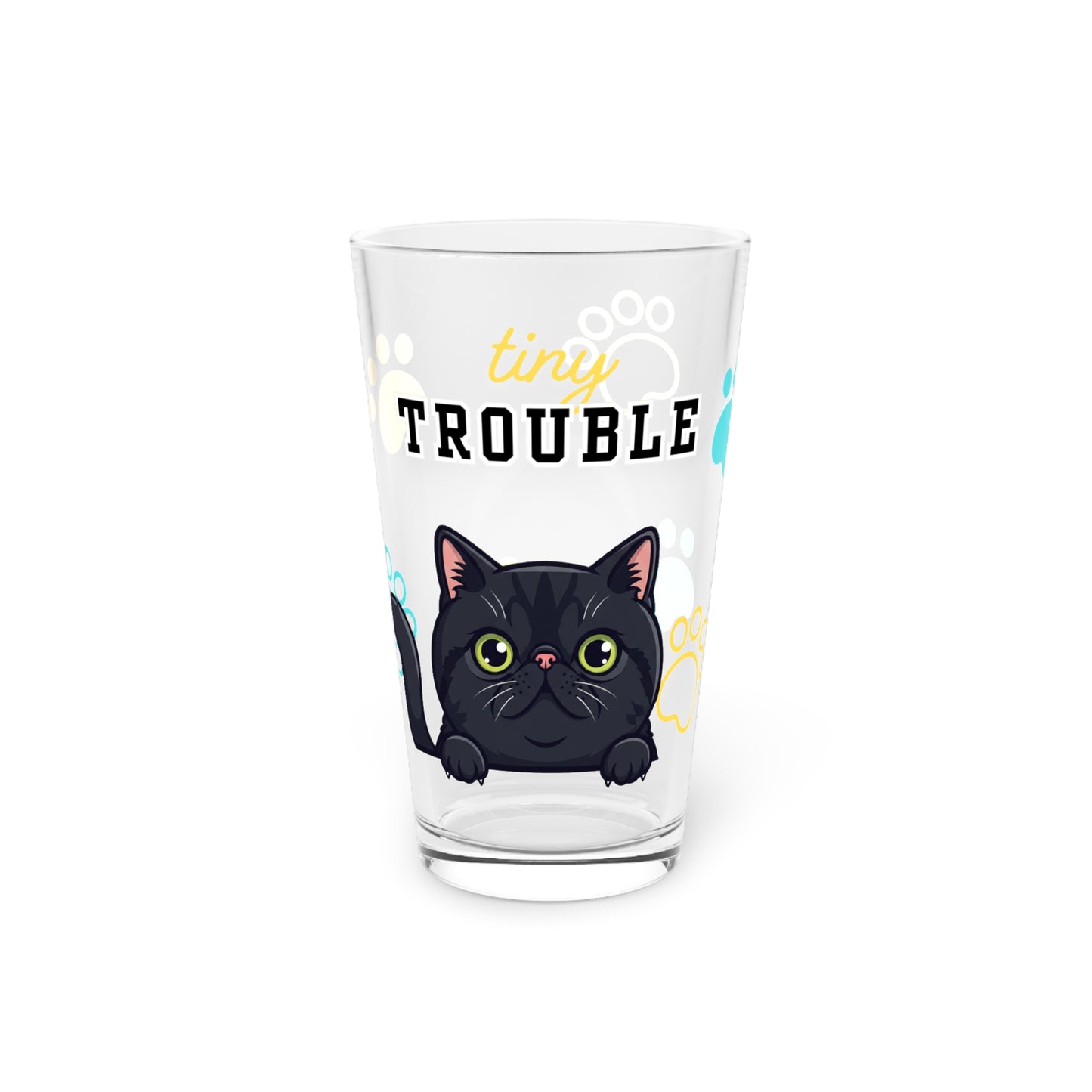 Exotic Shorthair Tiny Trouble Pint Glass