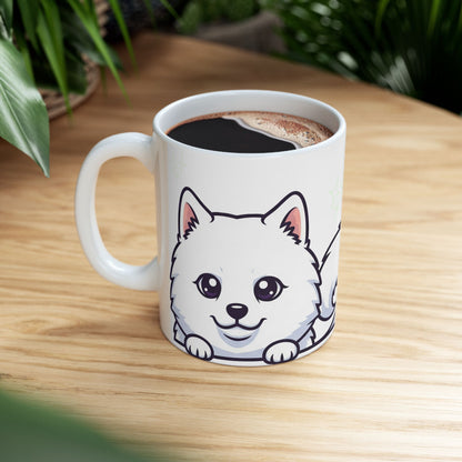 Samoyed Peek-a-Boo Mug | Best Samoyed Daddy Gift