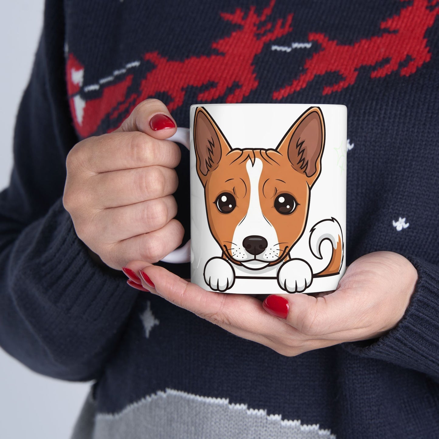 Basenji Peek-a-Boo Mug | Best Basenji Mama Gift