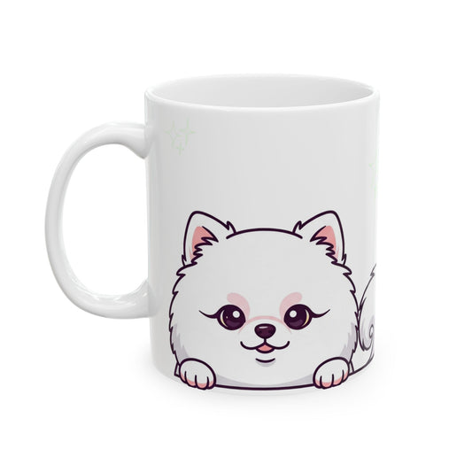 Pomeranian Peek-a-Boo Mug | Best Pomeranian Daddy Gift