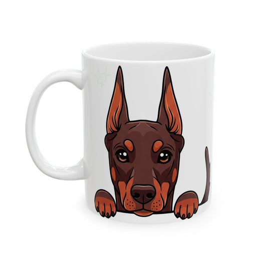 Doberman Peek-a-Boo Mug | Best Doberman Mama Gift