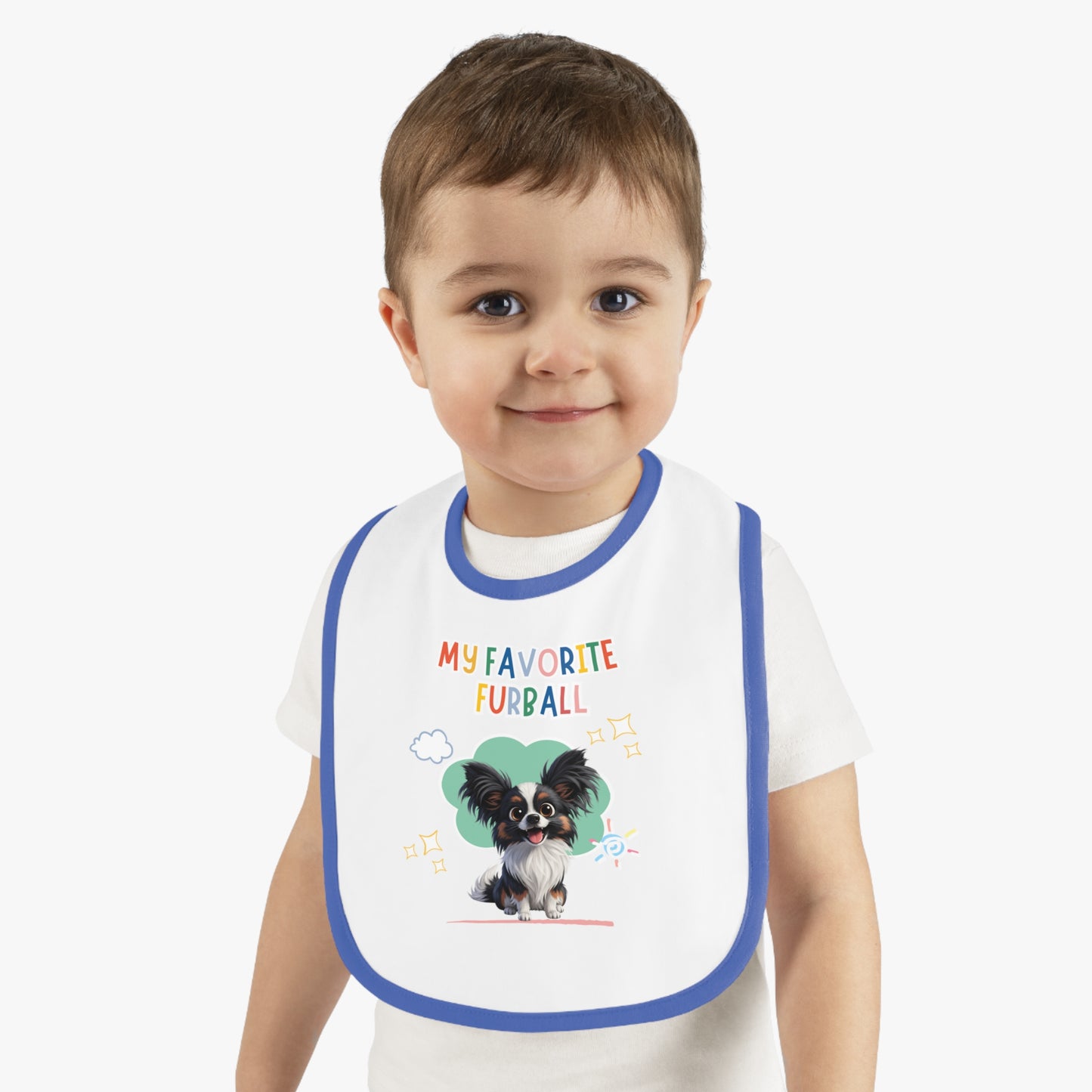 Papillon Favorite Furball Baby Bib