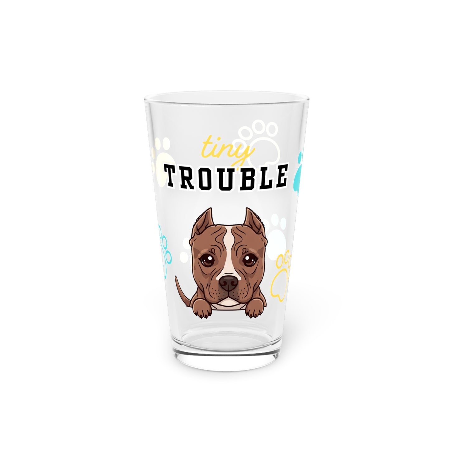 Pitbull Tiny Trouble Pint Glass