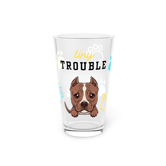 Pitbull Tiny Trouble Pint Glass