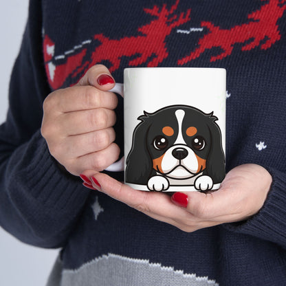 Cavalier King Charles Spaniel Peek-a-Boo Mug | Best Cavalier Mama Gift