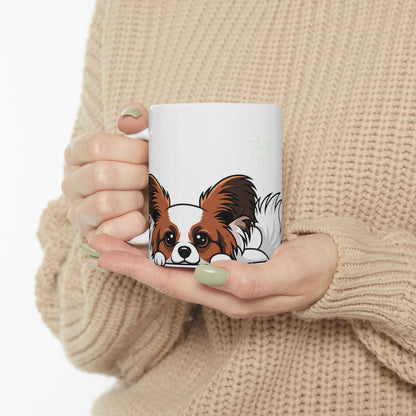 Papillon Peek-a-Boo Mug | Best Papillon Mama Gift