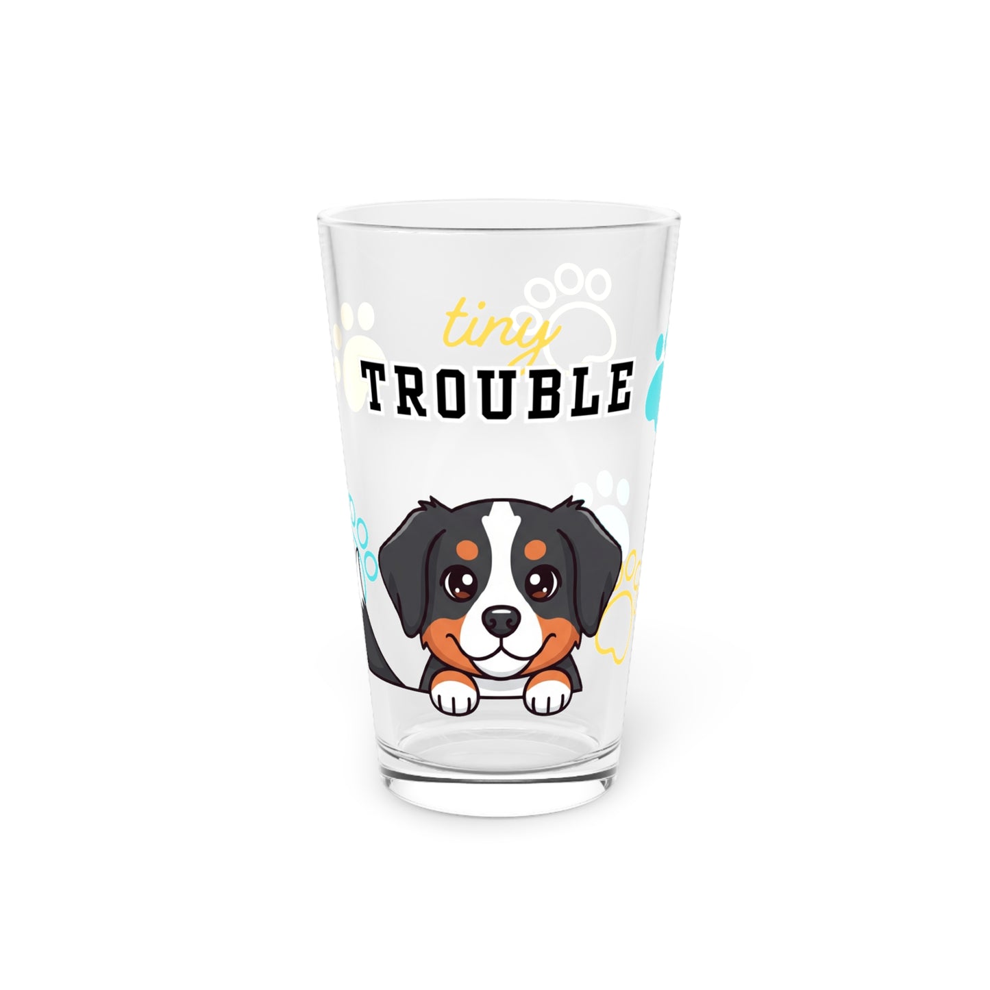Berner Tiny Trouble Pint Glass