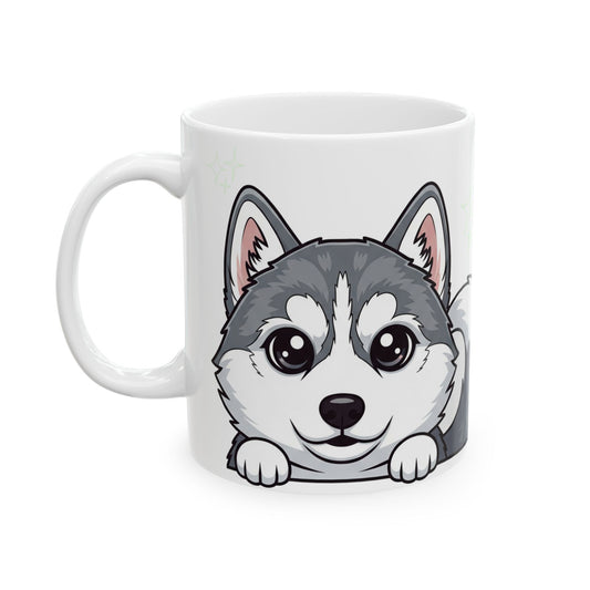 Husky Peek-a-Boo Mug | Best Husky Daddy Gift