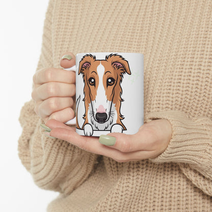 Borzoi Peek-a-Boo Mug | Best Borzoi Daddy Gift