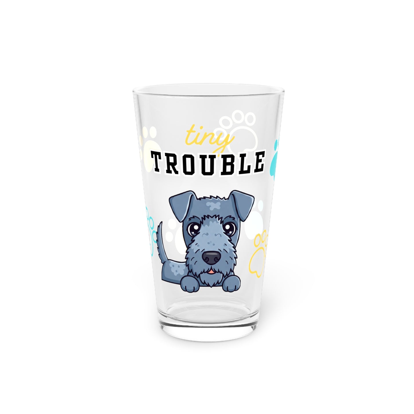 Kerry Blue Tiny Trouble Pint Glass